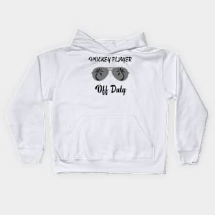 Off Duty Hockey player Funny Summer Vacation Kids Hoodie